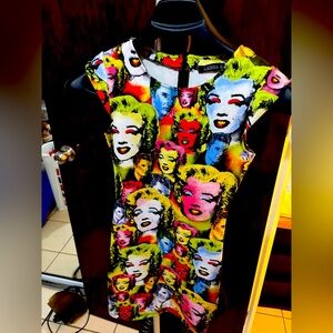 Vibrant Pop Art Mini Dress. Size Small.
